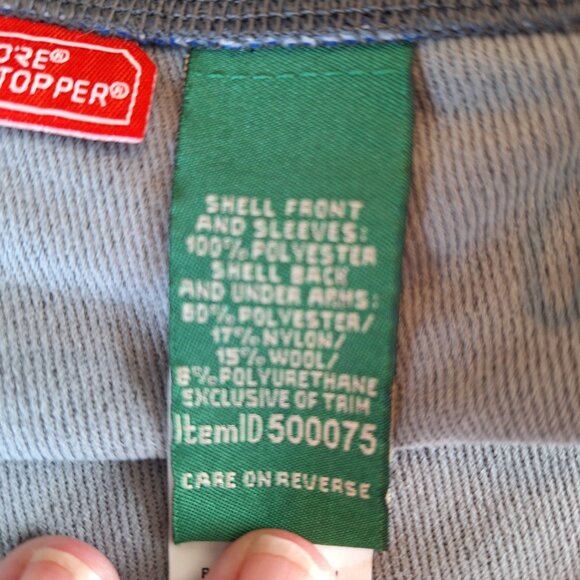 LL Bean Jacket Mens Medium Blue Gore Windstopper Soft Shell Lined Outdoor Hiking - Picture 7 of 14